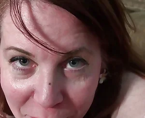 AuntJudys - 53yo Red-haired Step-Aunt Brie deep throats your fuckpole (POV Experience)
