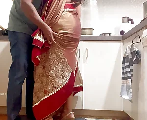 Indian Duo Romance in the Kitchen - Saree Fuck-a-thon - Saree hiked up and Backside Slapped