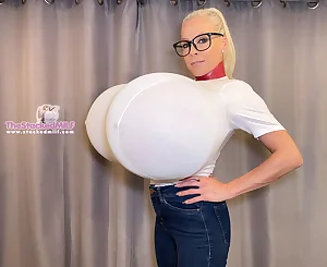Measuring my yam-sized titty expansion, from 55 inch to 70 inch!